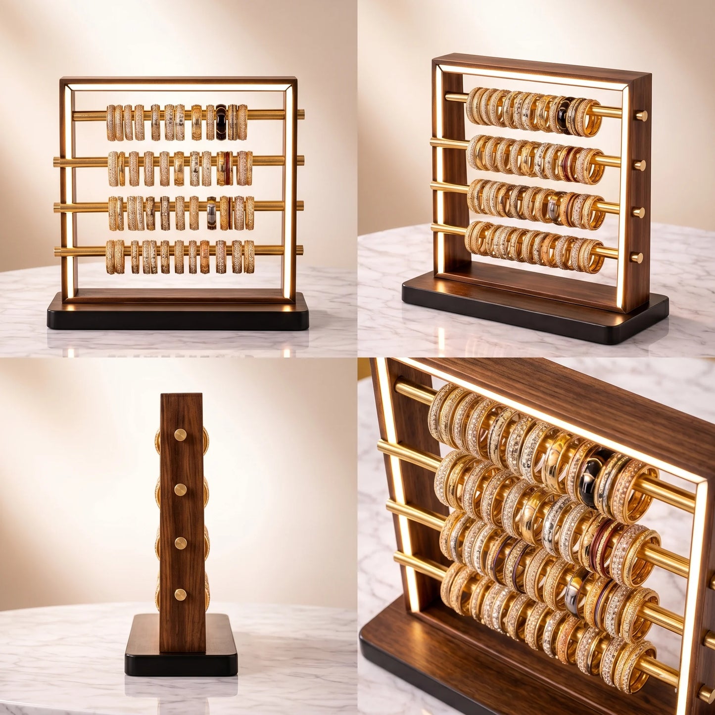 Premium Square Acrylic Bangle Display & Organizer Stand for Retail & Home Jewelry Storage