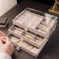 Acrylic Velvet Jewelry
Organizer with 3 Drawers Stackable Display Storage
Box