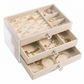 Acrylic Velvet Jewelry
Organizer with 3 Drawers Stackable Display Storage
Box