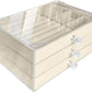Acrylic Velvet Jewelry
Organizer with 3 Drawers Stackable Display Storage
Box